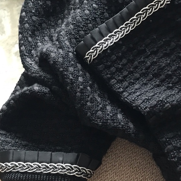 JONES NEW YORK BLACK TWEED CHANEL LIKE JACKET - Picture 7 of 7